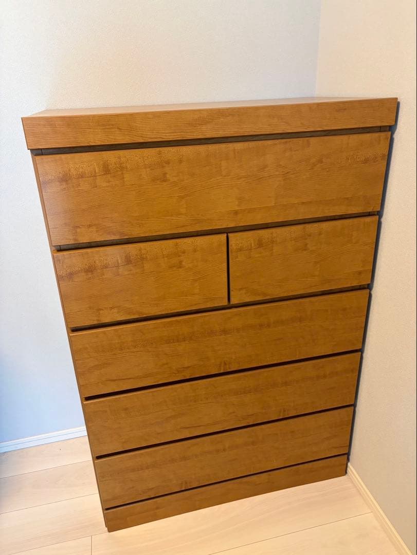 お値下げ！！配送料込み！ナチュラルカラーチェスト5段