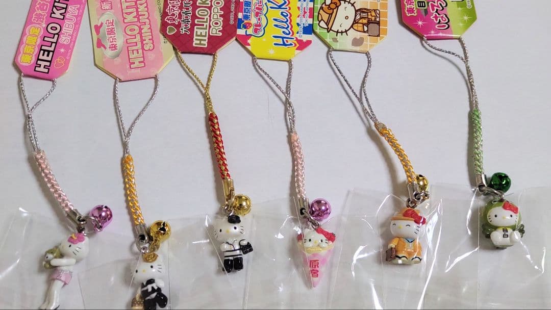 3サンリオ ご当地キティ 東京・関東限定 根付 10点セット まとめ売り レア