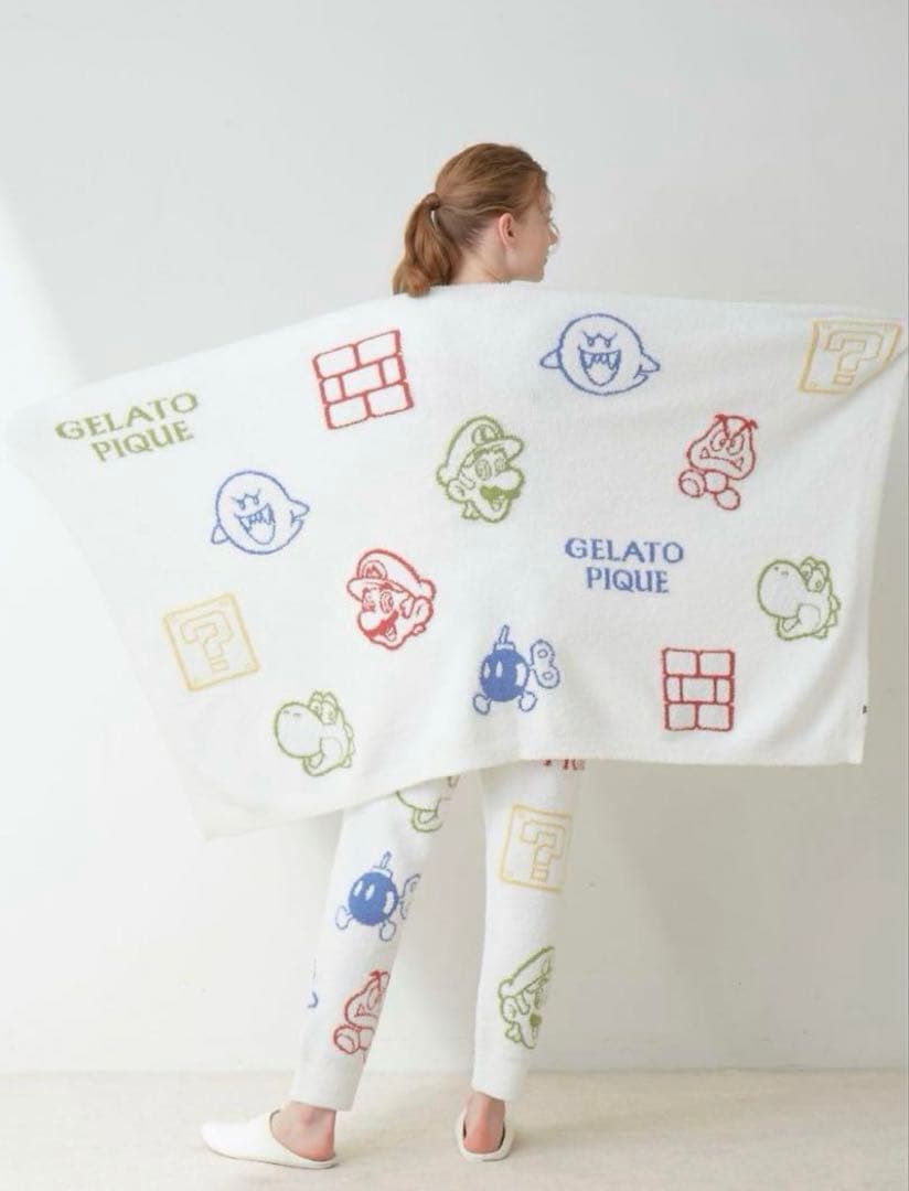 【スーパーマリオ】ベビモコアソートジャガードブランケット