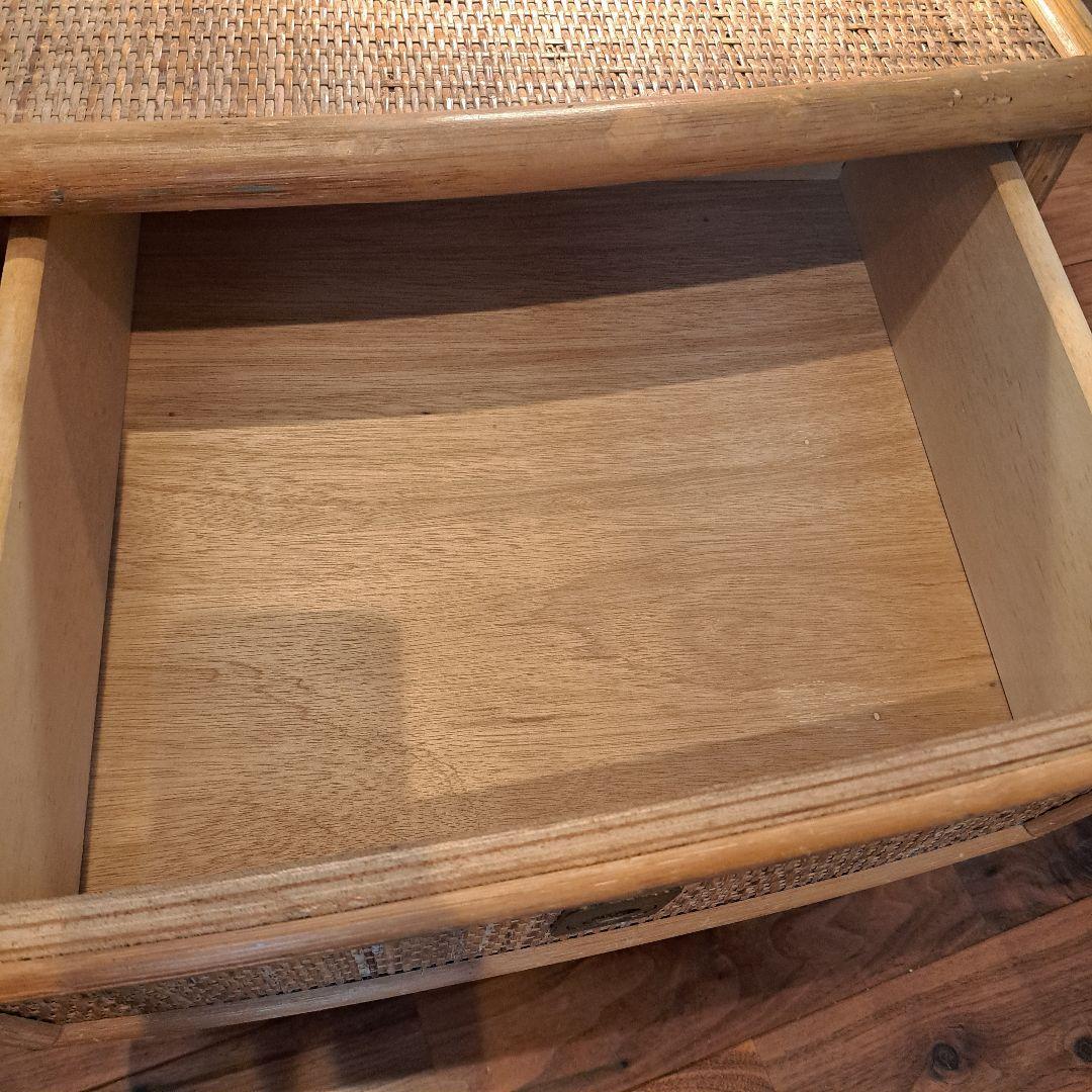 【アンティーク】籐 ラタン サイドボード チェスト ローボード 4杯 古道具