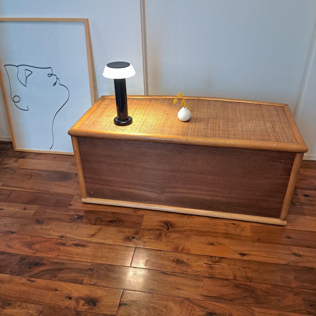 【アンティーク】籐 ラタン サイドボード チェスト ローボード 4杯 古道具