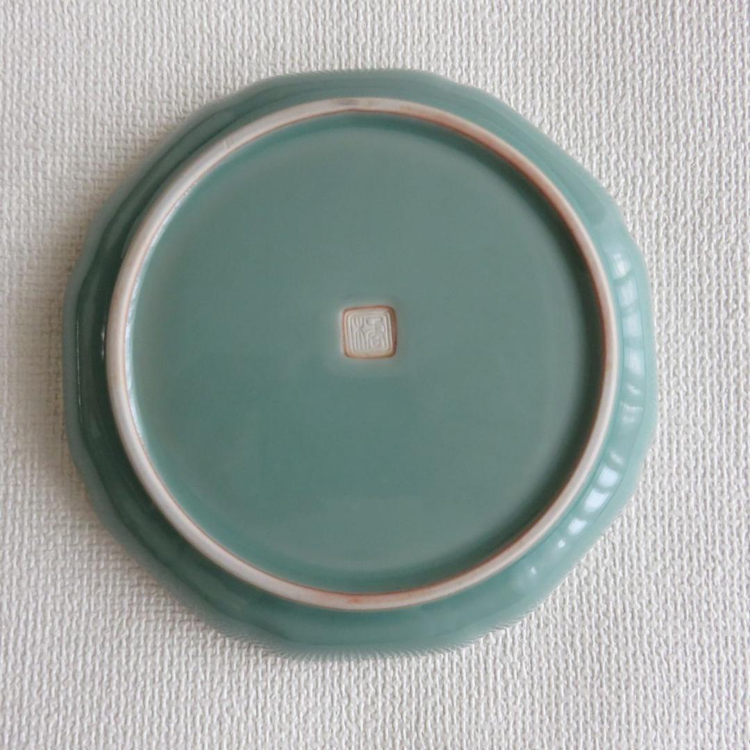 たち吉　青磁双魚　六角双魚　銘々皿　各5枚