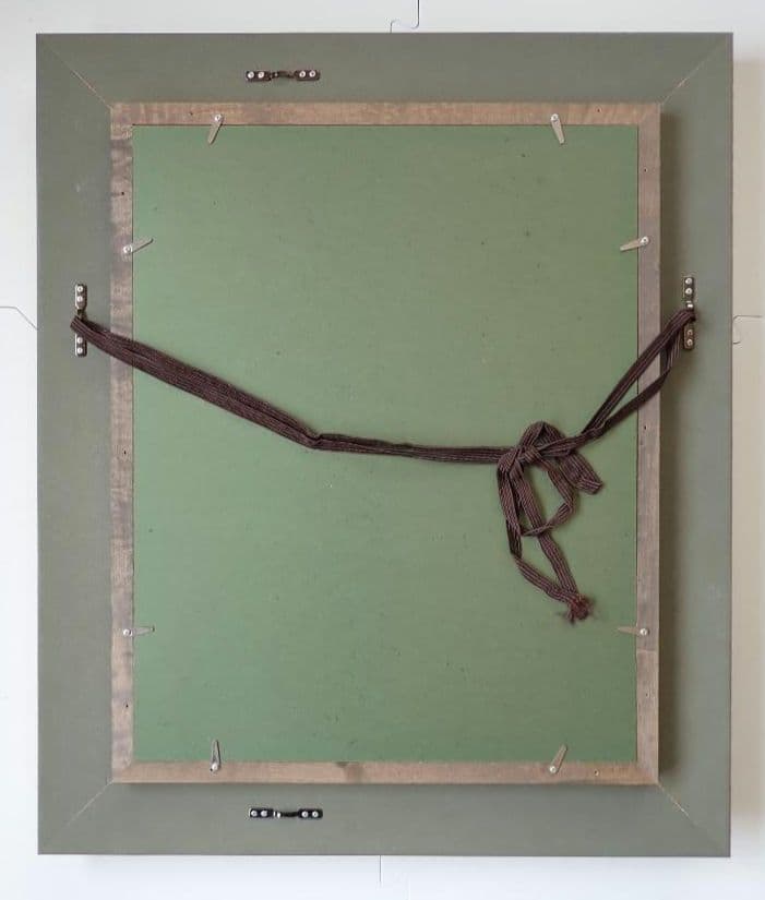 油彩画〔題名 ならの小川] アクリル版 匿名発送・送料込