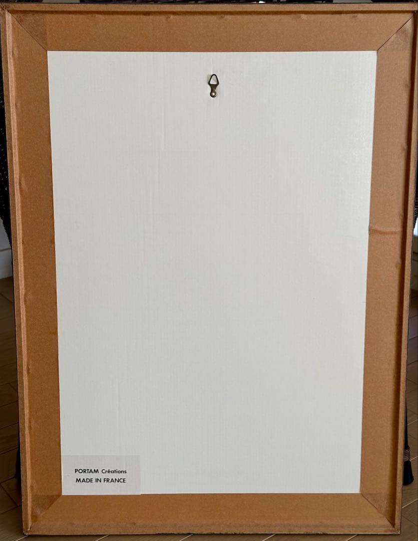 ネイビーブルー セーリングボート アート　フランス製　ハーフシェル　リトグラフ