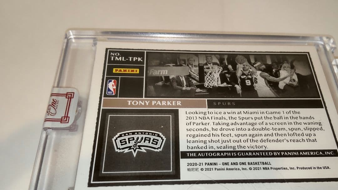 NBAカード TONY PARKER AUTO トニー・パーカー サイン