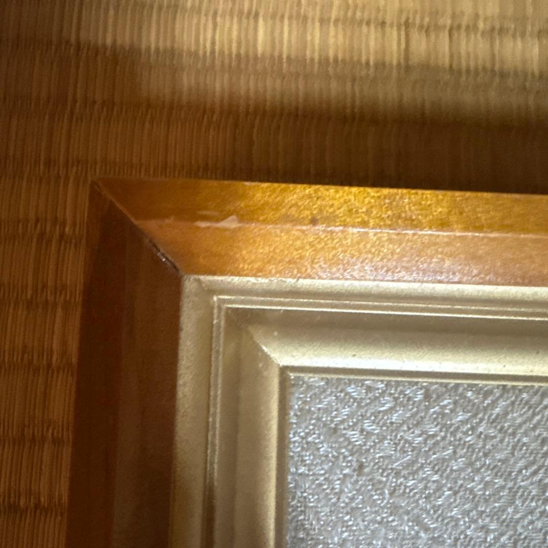 日本画　梅の花 立体装飾画 和風 額装 インテリア　天然石　アート　春　和モダン