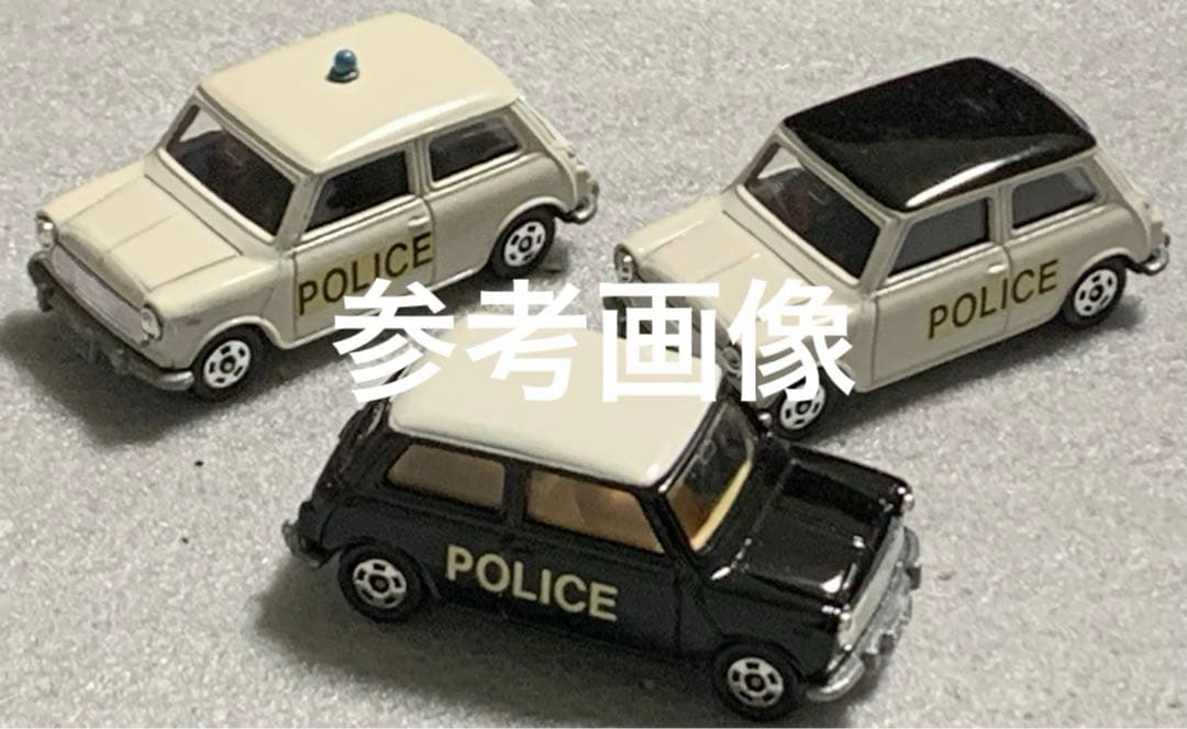 トミカ ミニクーパー トラフィック POLICE 黒/白ルーフ