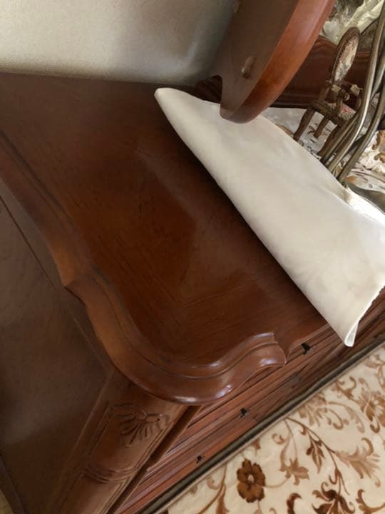 豪華三面鏡ドレッサーイタリア製、ロココ調、ヨーロピアン、アンティーク、姫系、猫脚