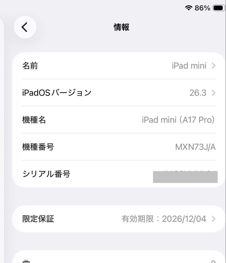 Apple iPad mini A17 Pro 128GB Wi-Fi ブルー