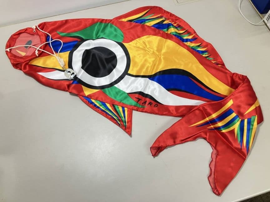 岡本太郎　鯉のぼり　オカモト200　KOINOBORI　白 赤　吹き流しセット