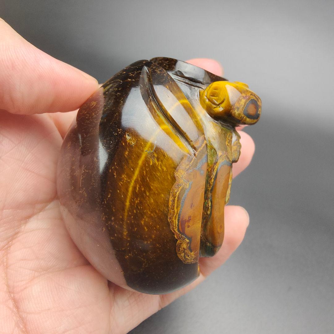 6 大黒様（大）タイガーアイ　虎目石　金運　財運　七福神　天然石　縁起物　風水