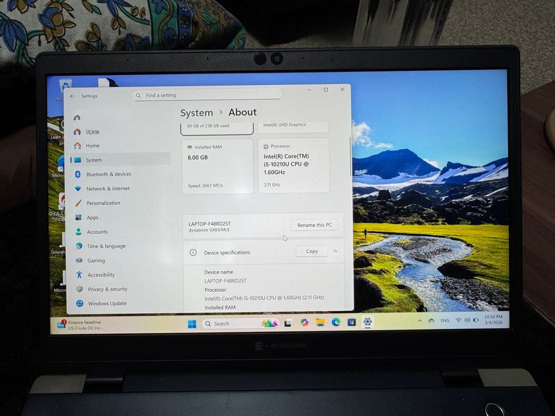 dynabook ノートPC ブラック
