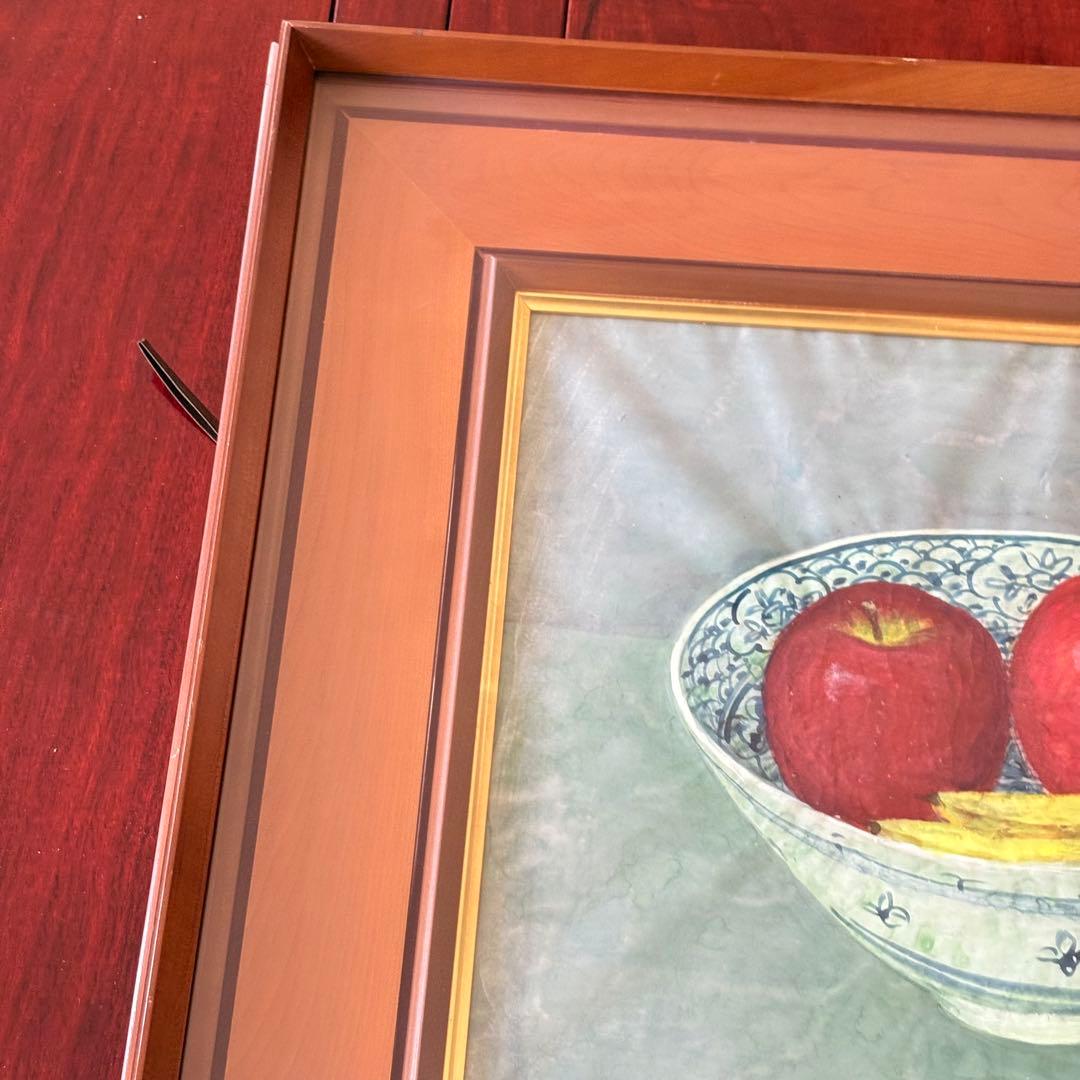 山本紅雪 日本画 静物画 額装 師/竹内栖鳳 絵画 K