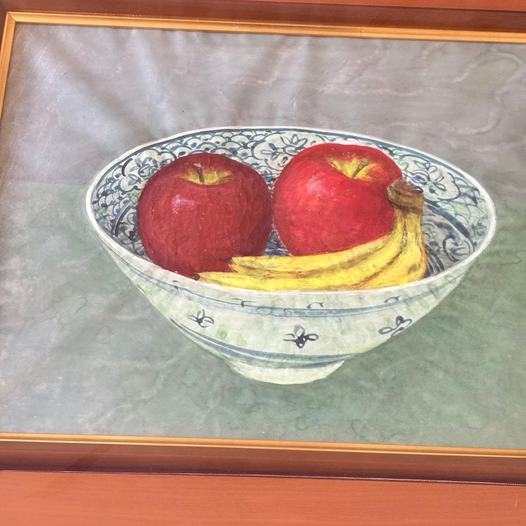 山本紅雪 日本画 静物画 額装 師/竹内栖鳳 絵画 K