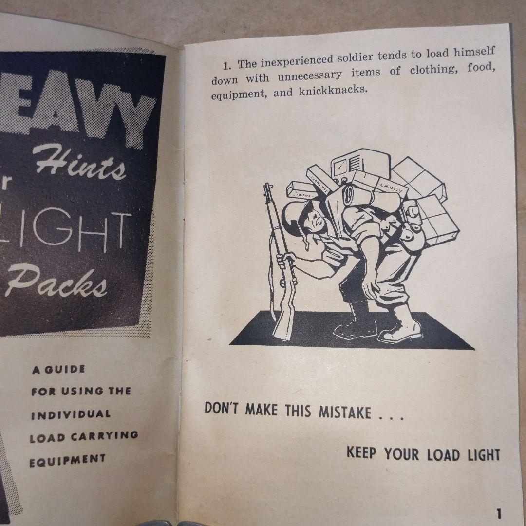 アメリカ陸軍 M56/61フィールドパックキャンバス(マニュアル付) 実物美品