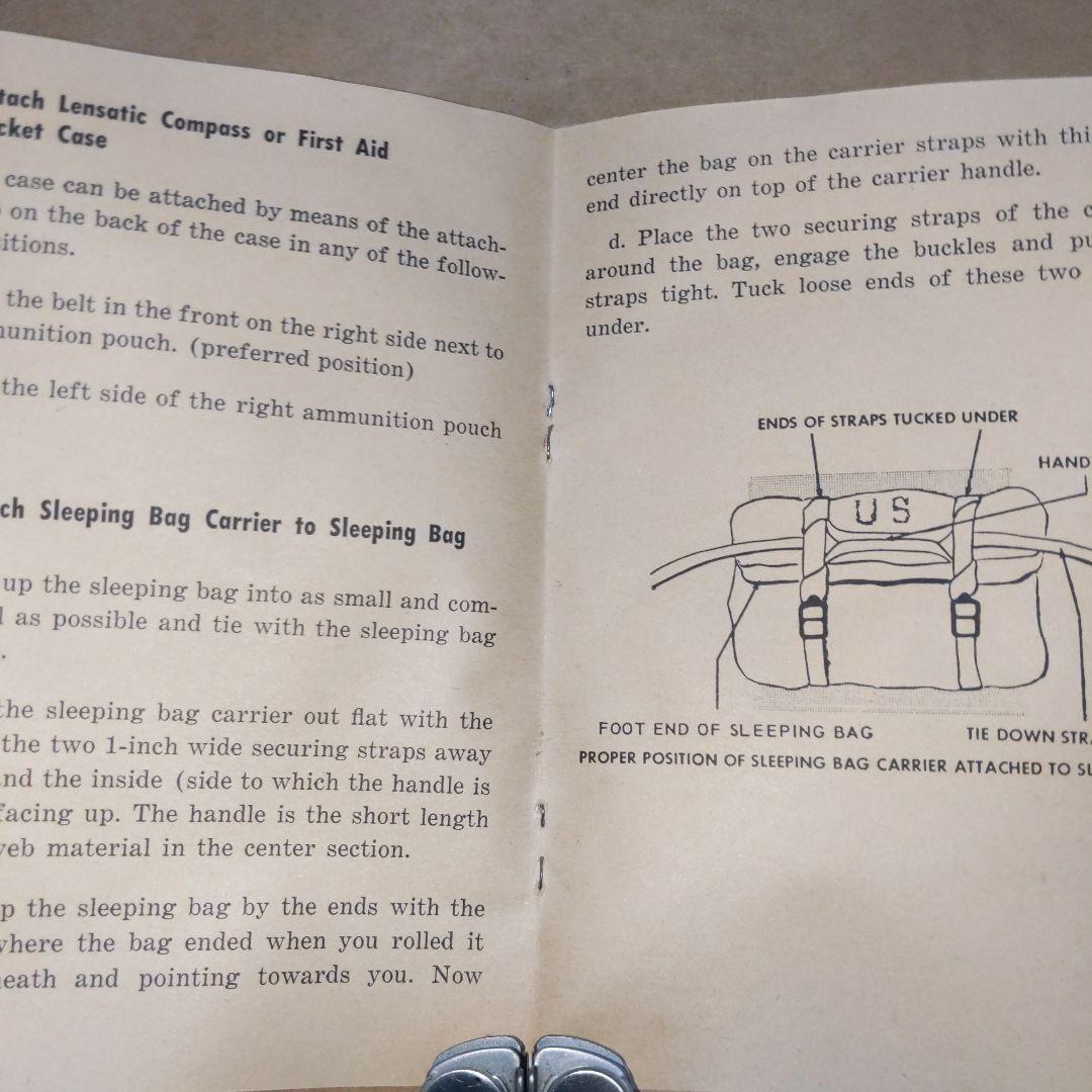 アメリカ陸軍 M56/61フィールドパックキャンバス(マニュアル付) 実物美品