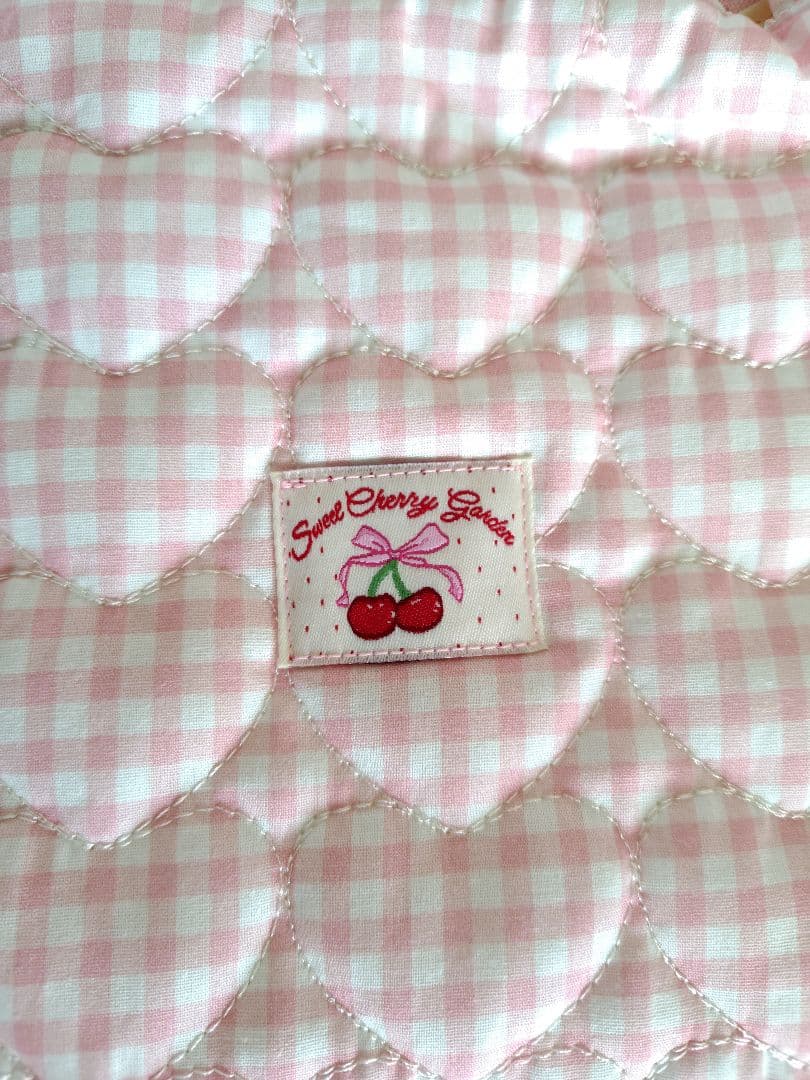 入園 入学 レッスンバッグ3点セット 【ピンクハートチェック×フリル】