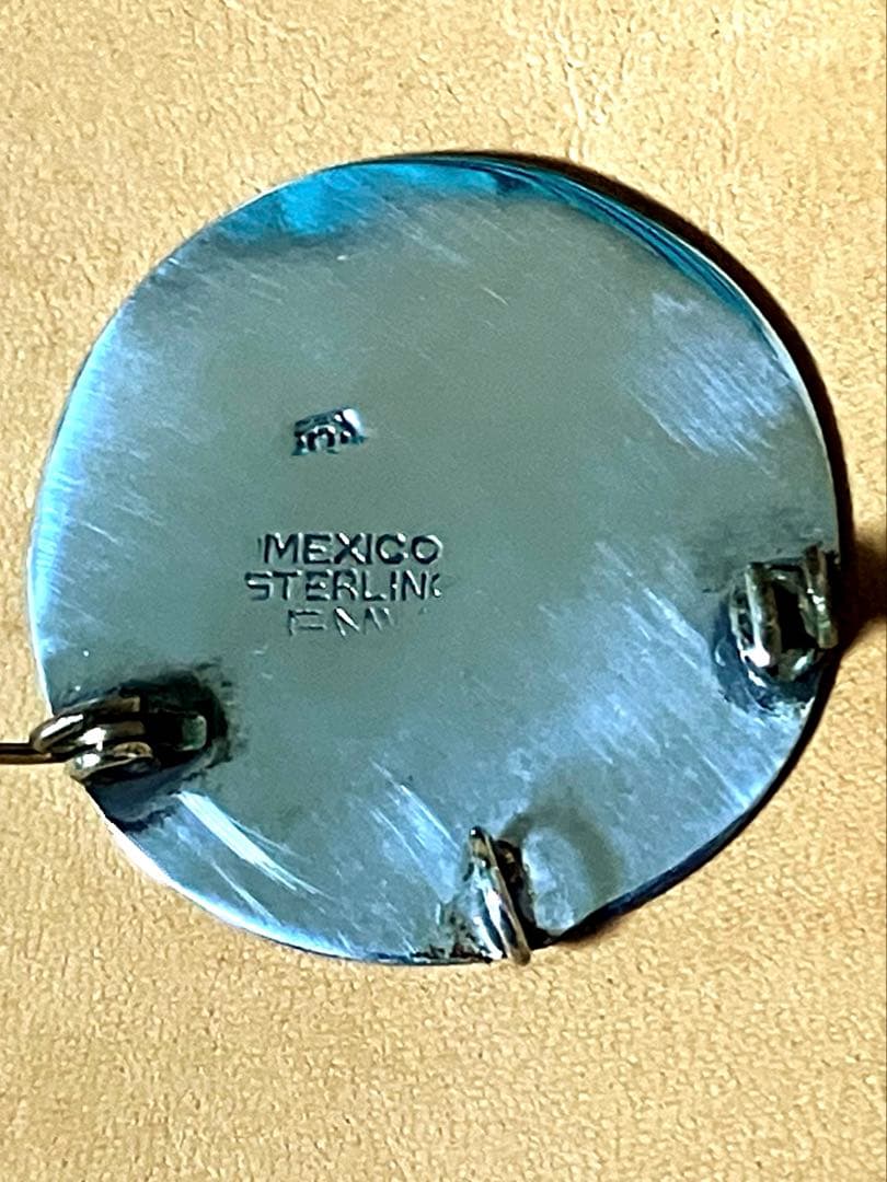 メキシコ　アステカカレンダー　ブローチネックレスsilver925