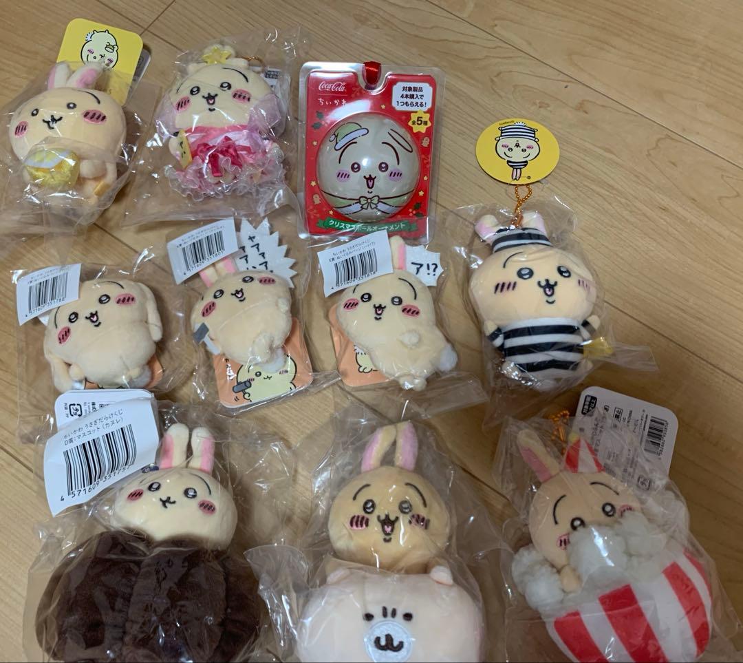 ちいかわ　うさぎ　ぬいぐるみ3点セット　超BIGぬいぐるみ　フェイスクッション