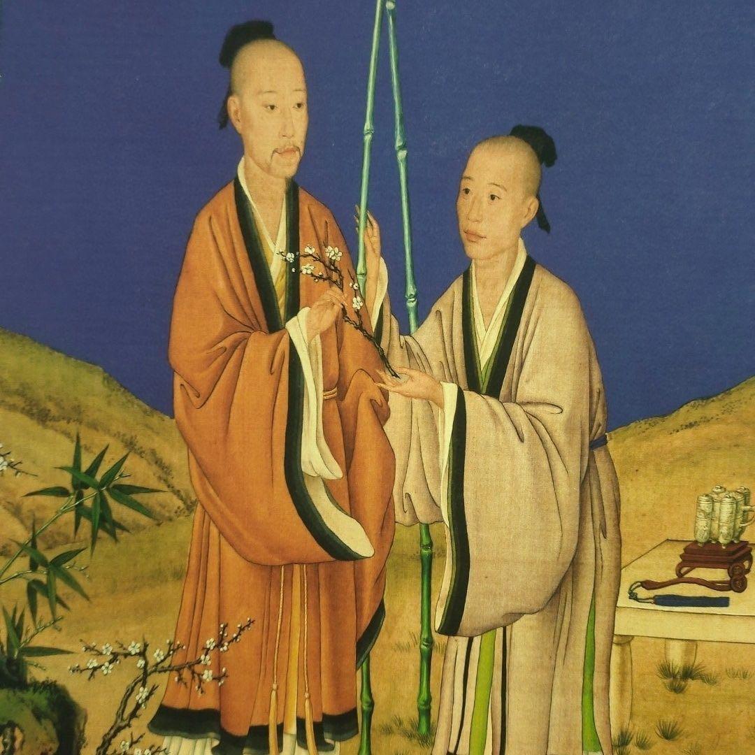 郎世宁 平安春信 中国画 掛け軸 水墨画 和室 玄関 茶室 壁掛け 美術品