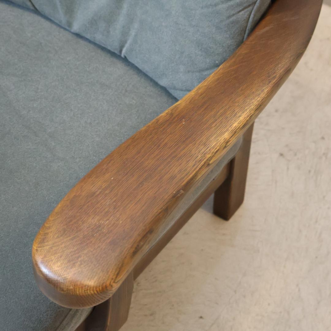 飛騨清見工房 ナラ材 天然木 アームソファ 楢材 アームチェア シングルソファ