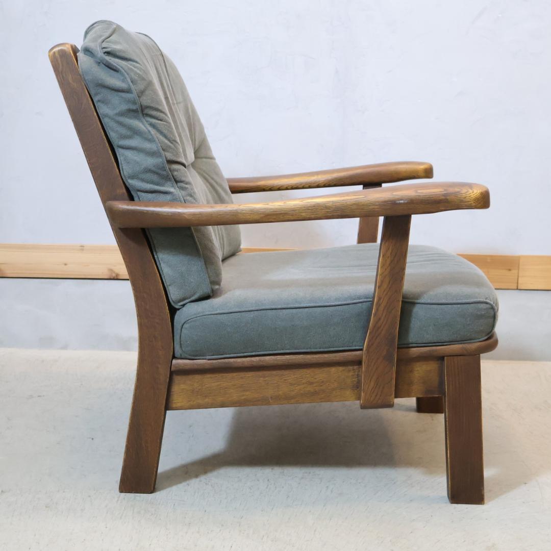 飛騨清見工房 ナラ材 天然木 アームソファ 楢材 アームチェア シングルソファ