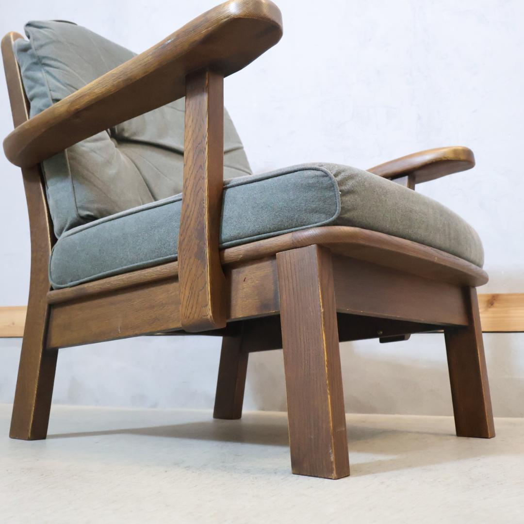 飛騨清見工房 ナラ材 天然木 アームソファ 楢材 アームチェア シングルソファ