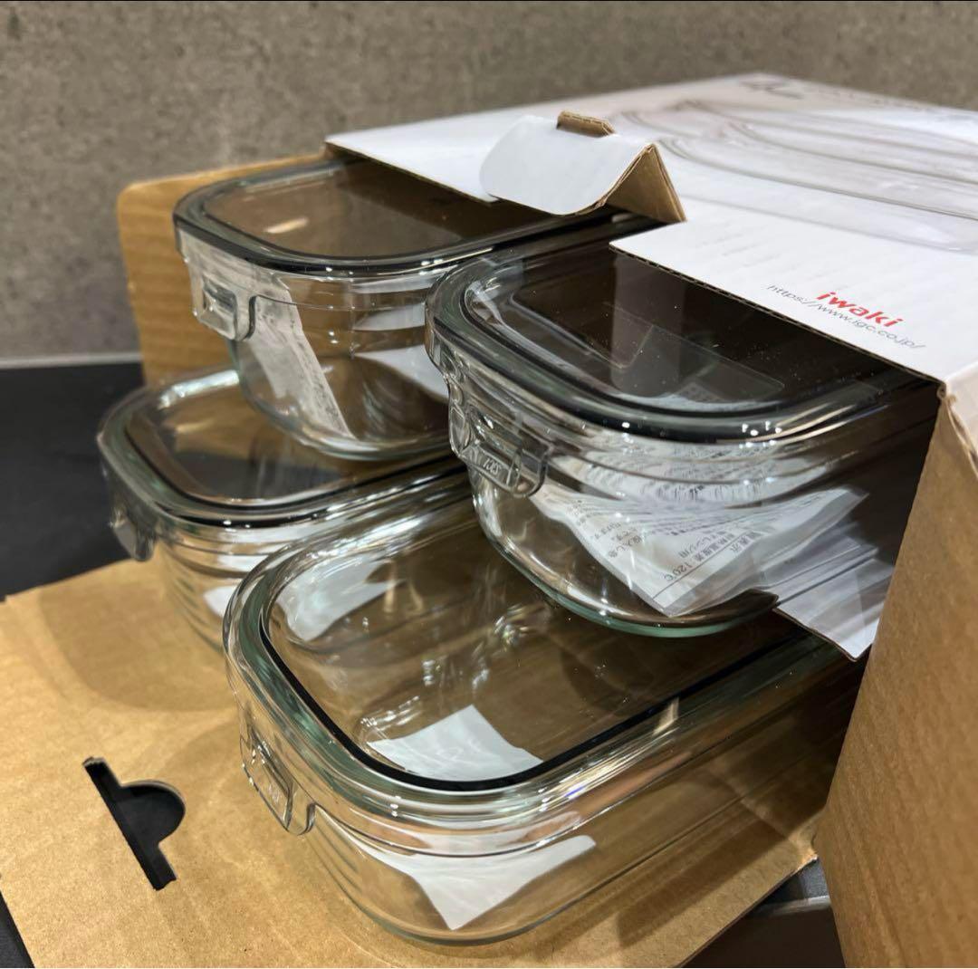 【おまとめ】iwaki 食品保存容器 450ml×4個 & 1000ml×3個