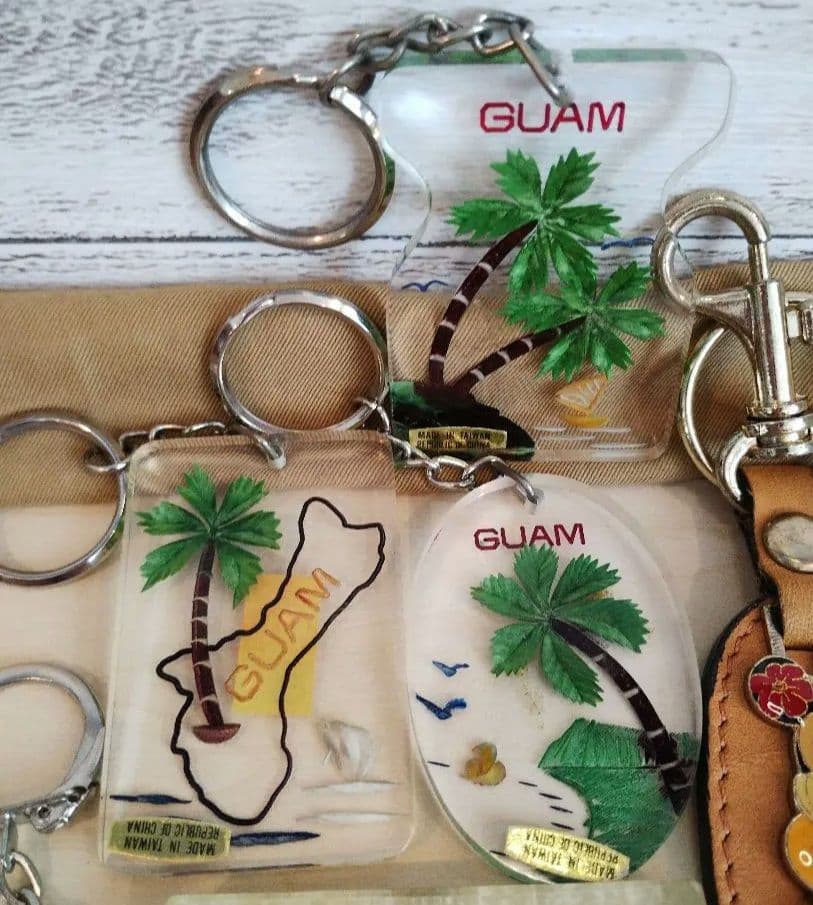 未使用☆希少 80s 海外ヴィンテージキーホルダー6点セット ハワイ/グアム