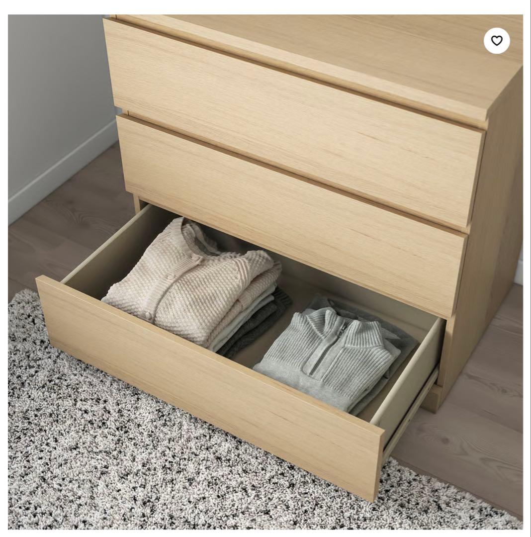 【引取価格】 IKEA MALM マルム　チェスト（引き出し×3）