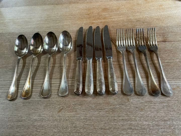 クリストフル　パール　シルバー4名セット