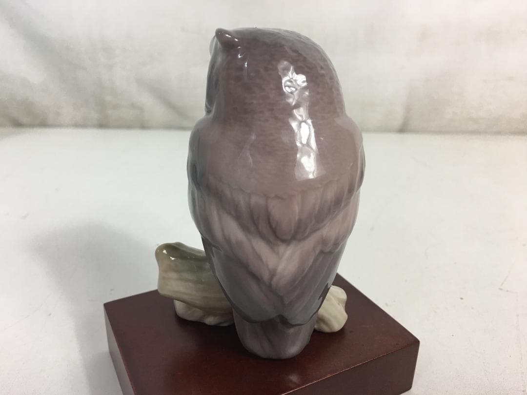 ☆リヤドロ 幸運のフクロウ 置物 ※元箱/台座/説明書付 陶器 LLADRO