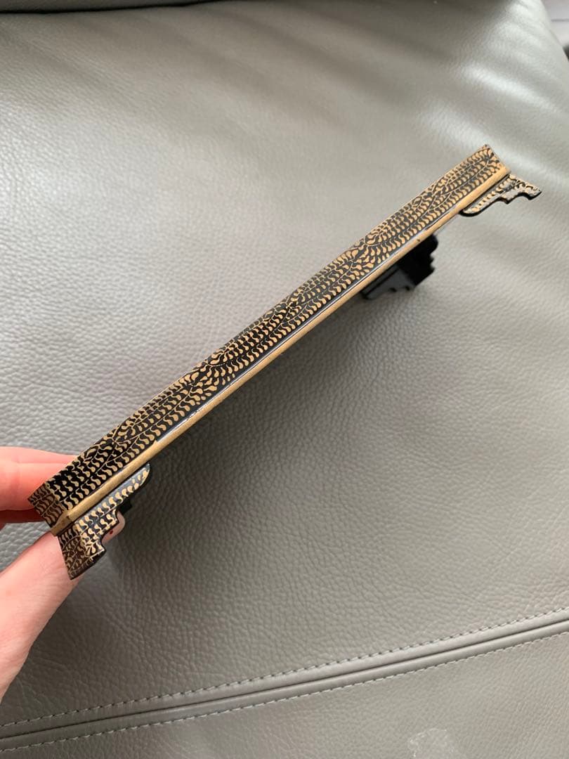 大正時代初期　鶴　漆　金の絵付け