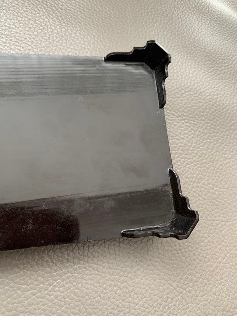 大正時代初期　鶴　漆　金の絵付け