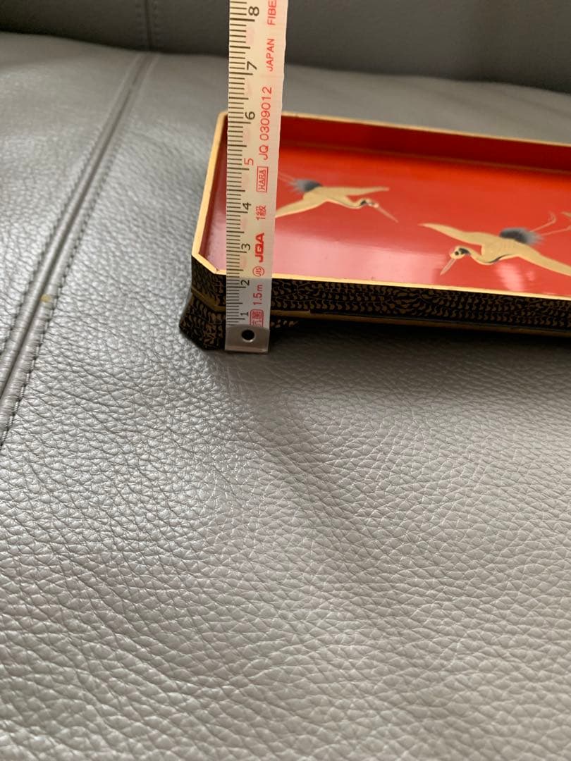 大正時代初期　鶴　漆　金の絵付け