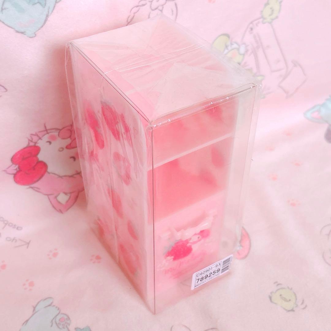 マイメロディ スリムペンスタンド ハピネスガール イチゴ柄 収納 小物入れ