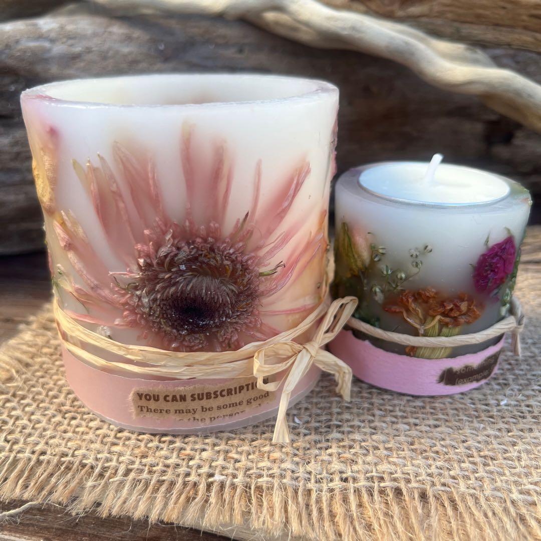 ㊳pinkボタニカルキャンドルホルダーset Ⅱ