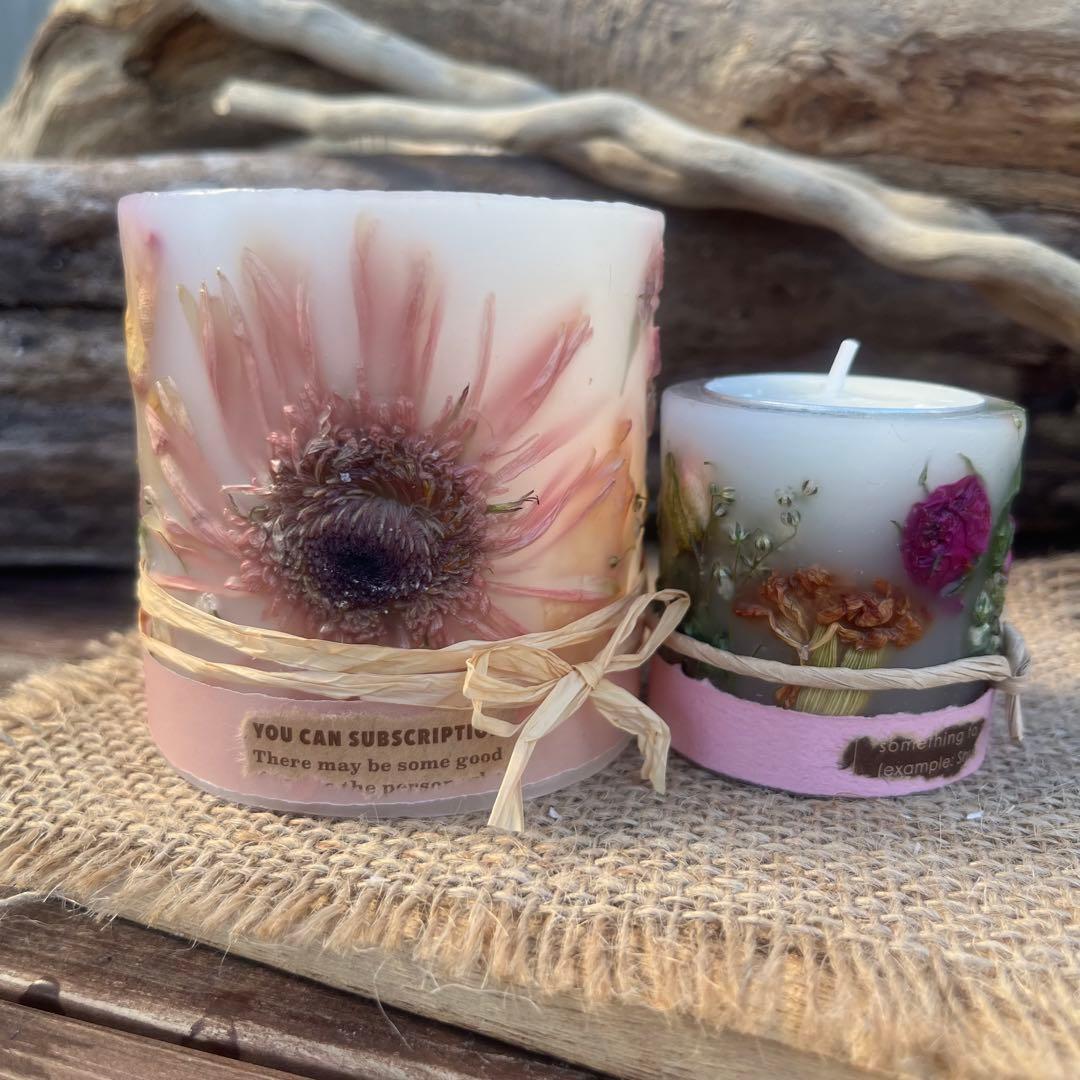 ㊳pinkボタニカルキャンドルホルダーset Ⅱ