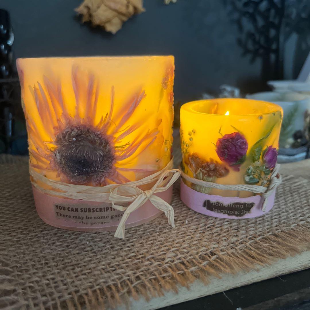 ㊳pinkボタニカルキャンドルホルダーset Ⅱ