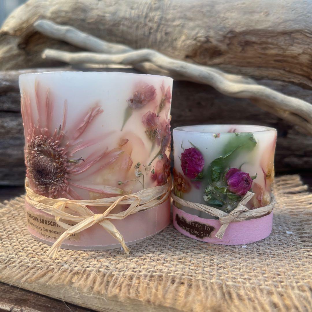 ㊳pinkボタニカルキャンドルホルダーset Ⅱ
