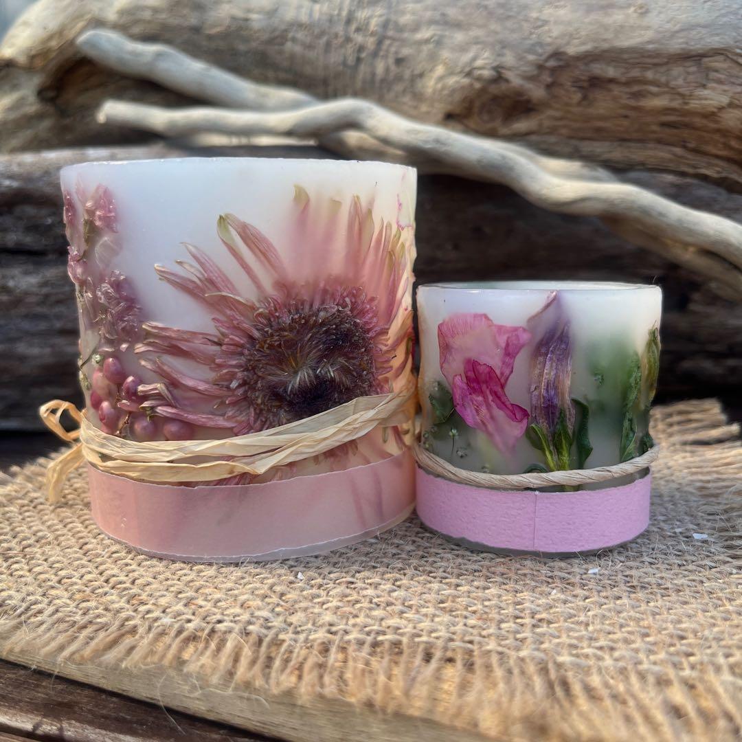 ㊳pinkボタニカルキャンドルホルダーset Ⅱ