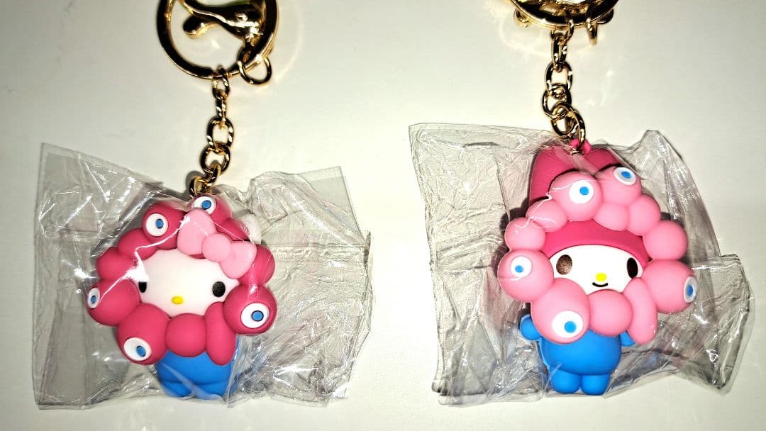 サンリオミャクミャク　パステルカラーキーホルダー　7個セット