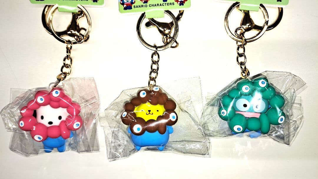 サンリオミャクミャク　パステルカラーキーホルダー　7個セット