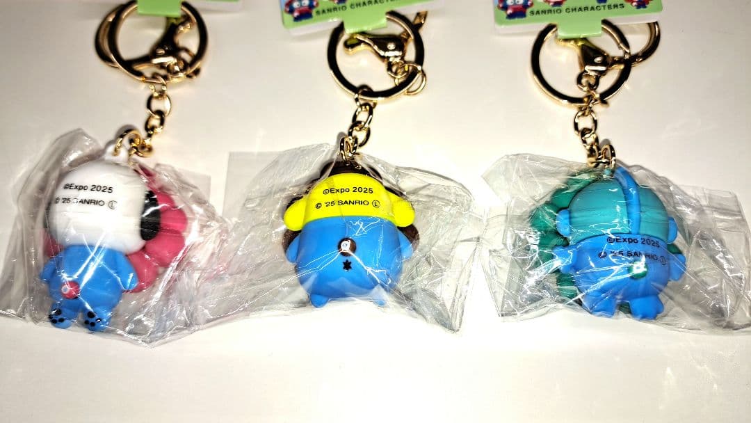 サンリオミャクミャク　パステルカラーキーホルダー　7個セット