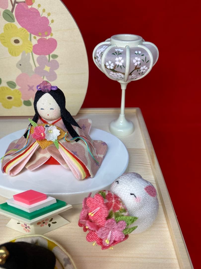 koti　雛人形　五人飾り収納セット・サイズ間口約３３×奥行約２４×高さ約２６㎝