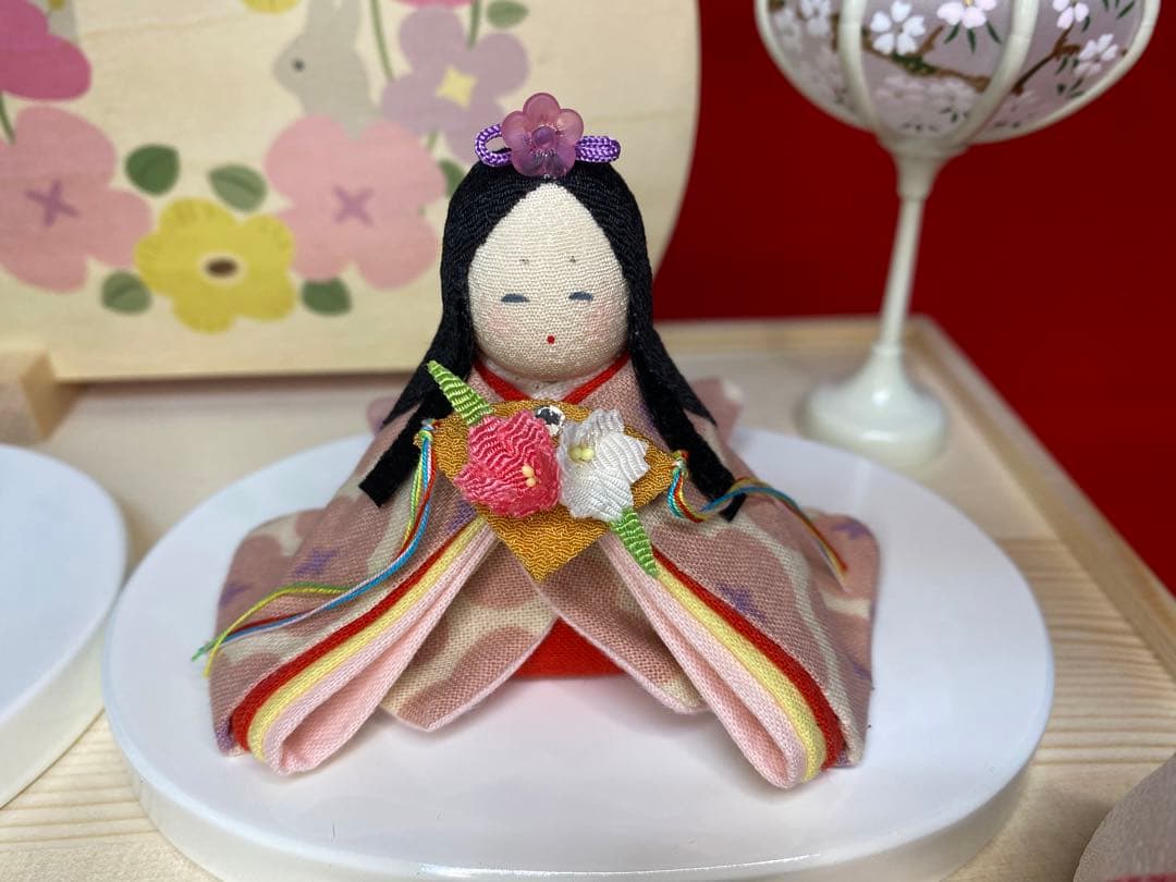 koti　雛人形　五人飾り収納セット・サイズ間口約３３×奥行約２４×高さ約２６㎝