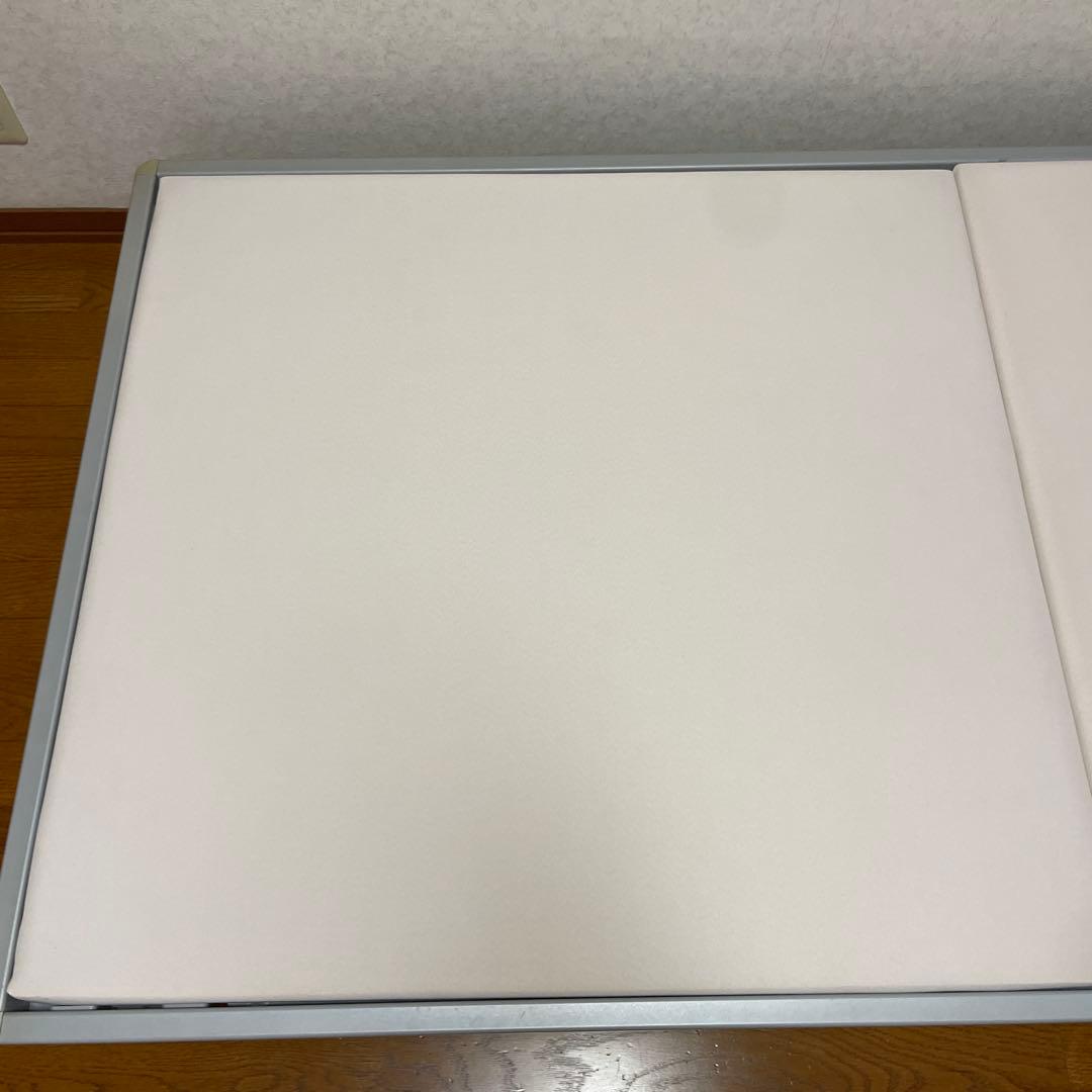 無印良品　シルバー×ホワイト シングルベッドフレーム