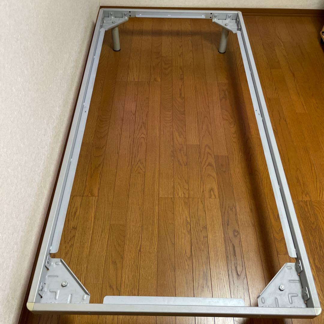 無印良品　シルバー×ホワイト シングルベッドフレーム