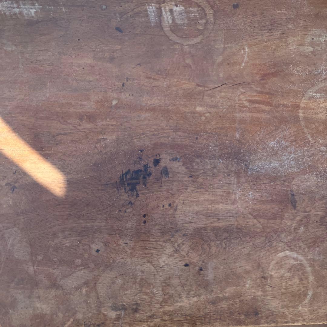 昭和レトロ 文机 座卓 引き出し2杯 当時物 古家具 アンティーク 作業台