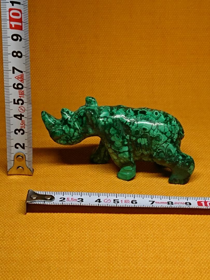 サイ　彫刻　天然石　彫像　オブジェ　置物　インテリア　工芸品　美術品　A3332